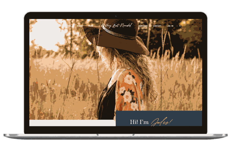 Laptop displaying a custom website design by The Agency