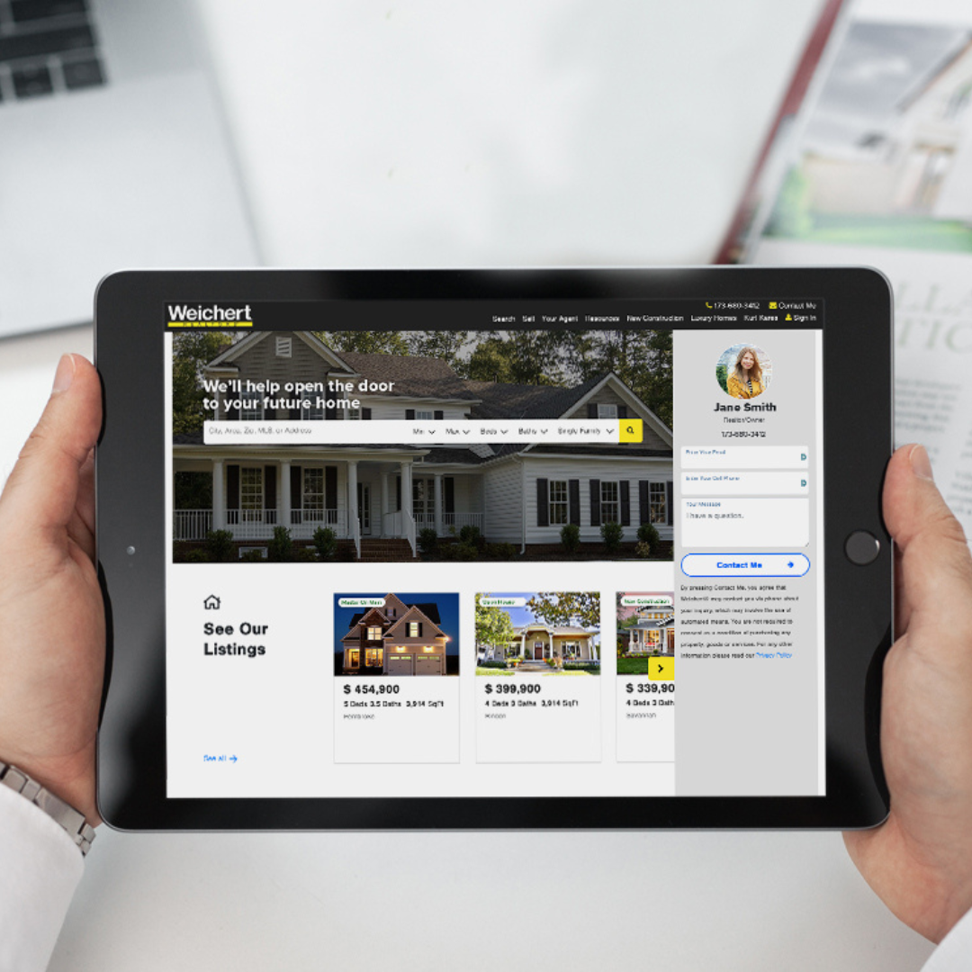 Illustration of a polished, modern digital house integrated with website elements, symbolizing the fusion of real estate and impeccable web design.
